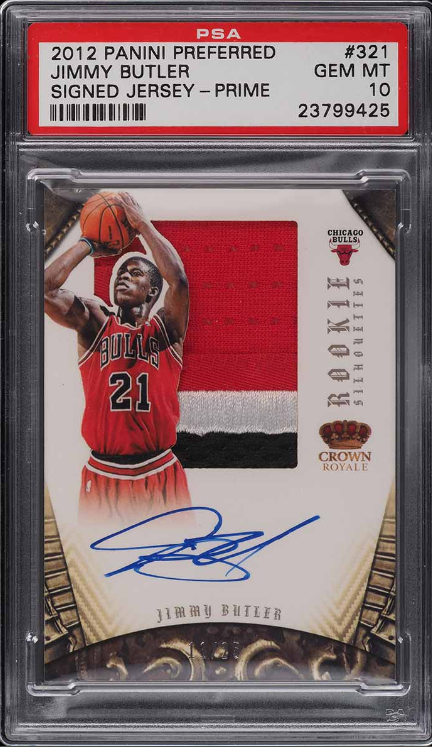 2012 Panini Preferred Silhouettes Prime Jimmy Butler RC PATCH AUTO