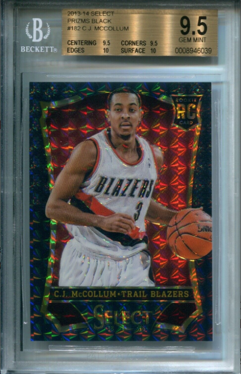 2013-14 Panini Select Prizms Black Mosaic 1/1 CJ McCollum Rookie Card