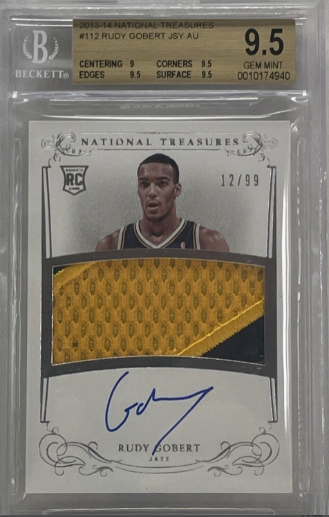 2013-14 Rudy Gobert National Treasures RPA/99 BGS 9.5 GEM