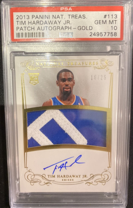 2013 National Treasure Tim Hardaway Jr. RC Auto Patch Gold