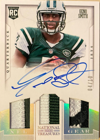 2013 National Treasures Geno Smith RPA Rookie Auto RC