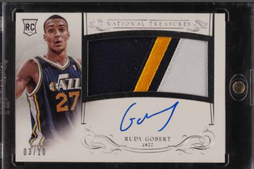 2013 National Treasures Horizontal Rudy Gobert ROOKIE RC AUTO