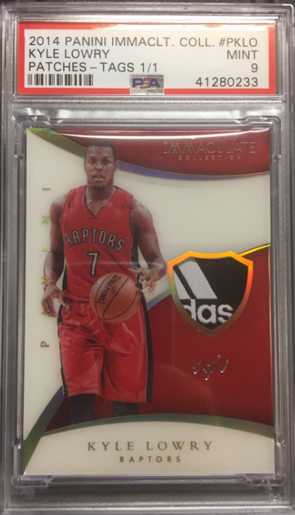 2014-15 Panini Immaculate Kyle Lowry Acetate Adidas Patch 