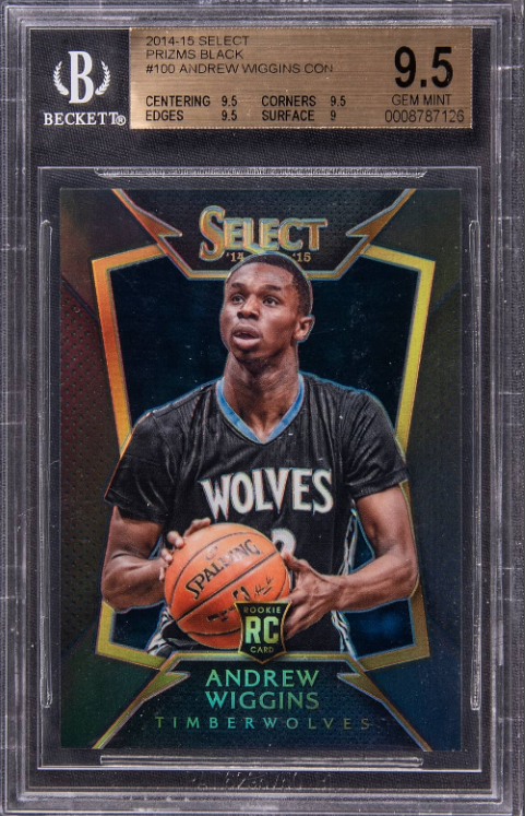 2014-15 Panini Select Black Prizm Andrew Wiggins Rookie Card 