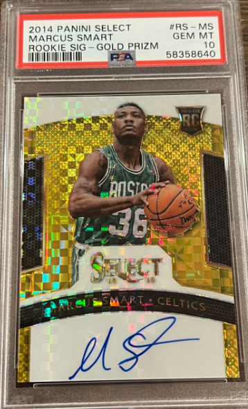 2014-15 Panini Select Marcus Smart Gold Prizm Rookie Signatures Auto