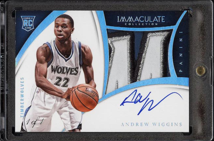 2014 Immaculate Collection Platinum Andrew Wiggins ROOKIE AUTO PATCH 1/1