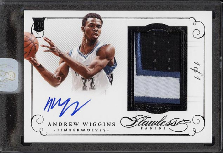 2014 Panini Flawless Black Andrew Wiggins Rookie Rc Auto Patch 1/1