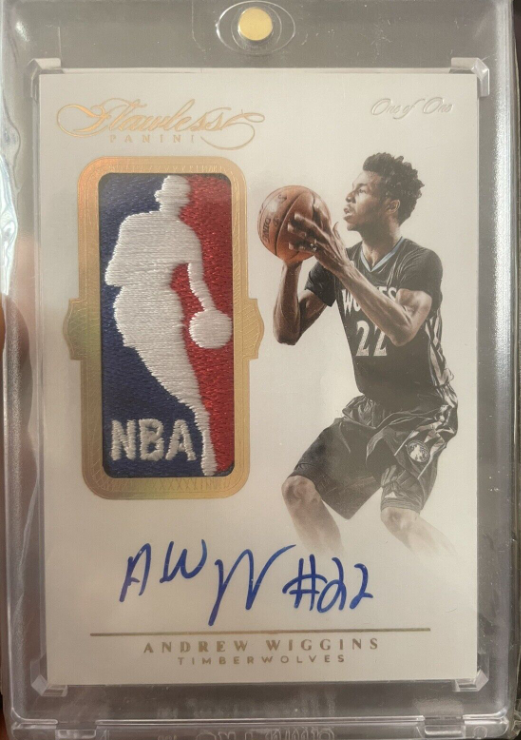 2015-16 Panini Flawless Andrew Wiggins Logoman Auto 1/1 Inscription Auto