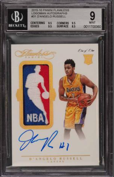 2015 Panini Flawless D’Angelo Russell Rookie Logoman Patch 1/1