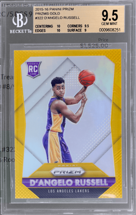 2015 Panini Prizm D'Angelo Russell Gold Prizm Lakers Rookie RC