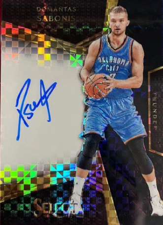 2016-17 Domantas Sabonis Select Rookie Really 1/1 Black Prizm Auto Rc