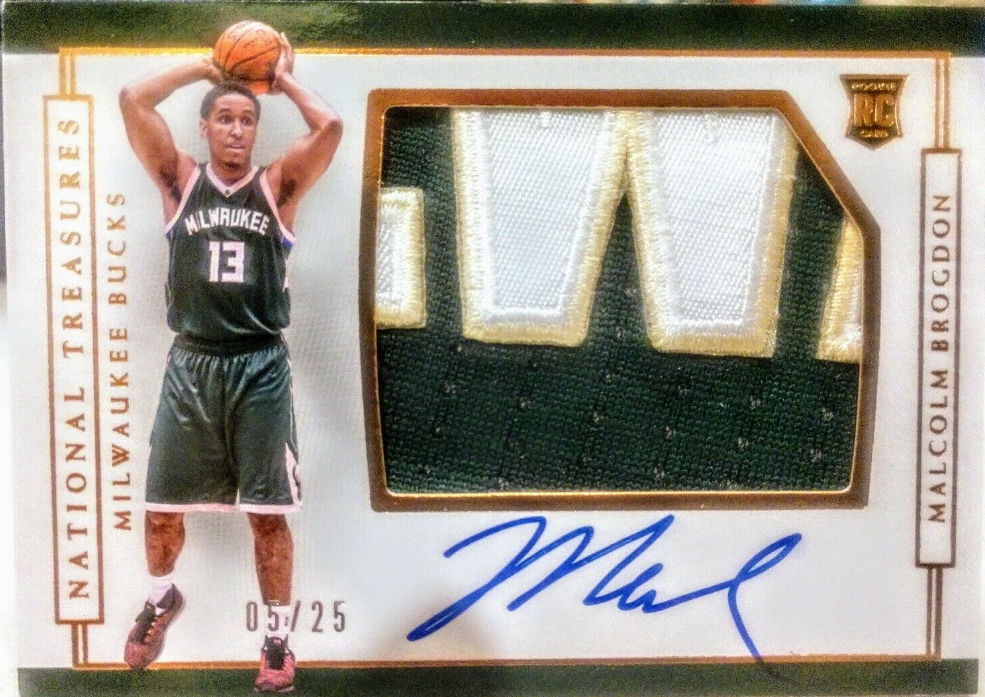 2016-17 Malcolm Brogdon National Treasures Rpa Rookie Auto