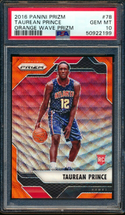 2016-17 Panini Prizm Taurean Prince Rc Orange Wave Prizm SP