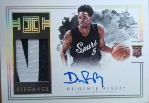 2016-2017 Panini Impeccable Dejounte Murray RC Auto Jersey