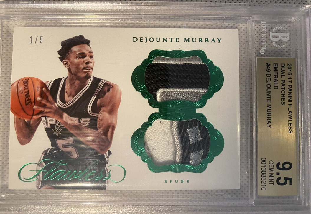 2016 Panini Flawless Dual Patch Dejounte Murray Rookie Card