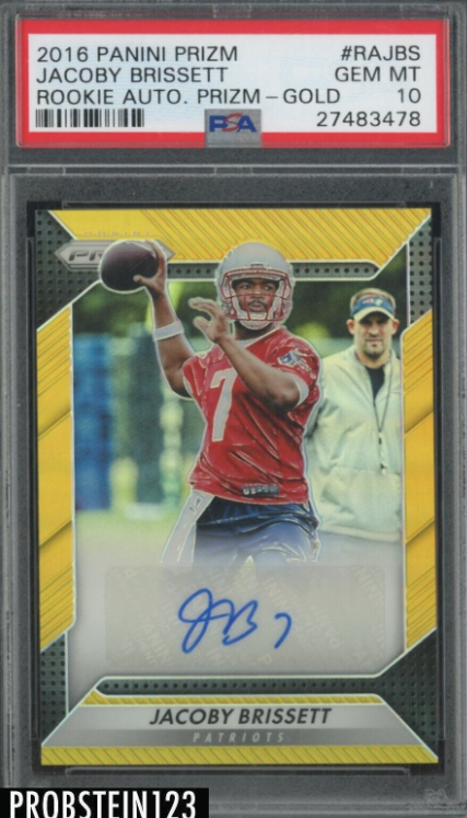 2016 Panini Gold Prizm Jacoby Brissett Patriots RC Rookie AUTO