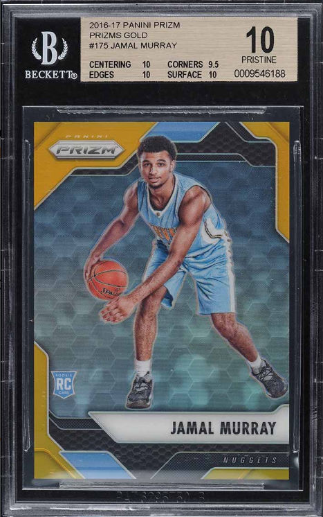 2016 Panini Prizm Gold Prizms Jamal Murray ROOKIE /10 #175 BGS 10 PRISTINE