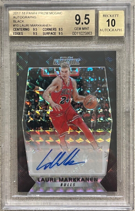 2017-18 Lauri Markkanen RC Rookie Prizm Mosaic Auto