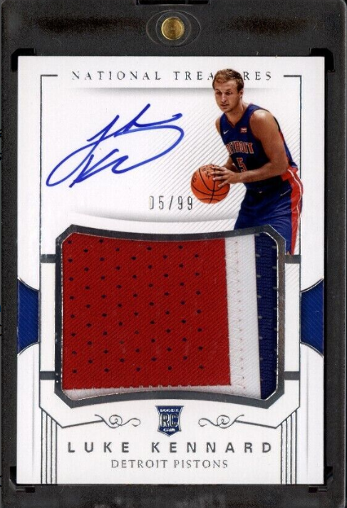 2017-18 National Treasures Luke Kennard Jersey Detroit 1/1