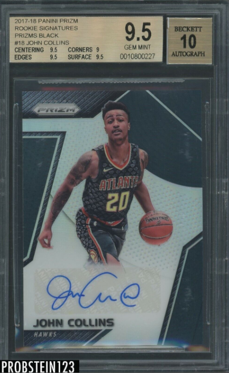 2017-18 Panini Black Prizm #18 John Collins RC Rookie