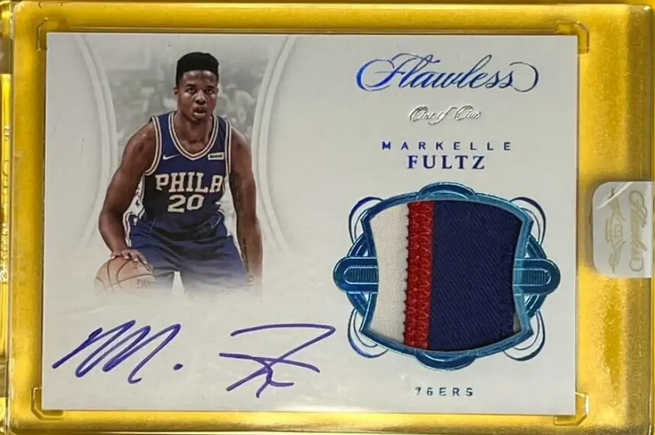 2017-18 Panini Flawless 1/1 Platinum Rookie Patch Auto Markelle Fultz One of One
