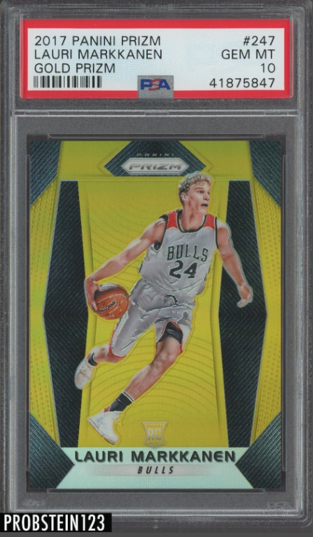 2017-18 Panini Gold Prizm #247 Lauri Markkanen Bulls RC Rookie 