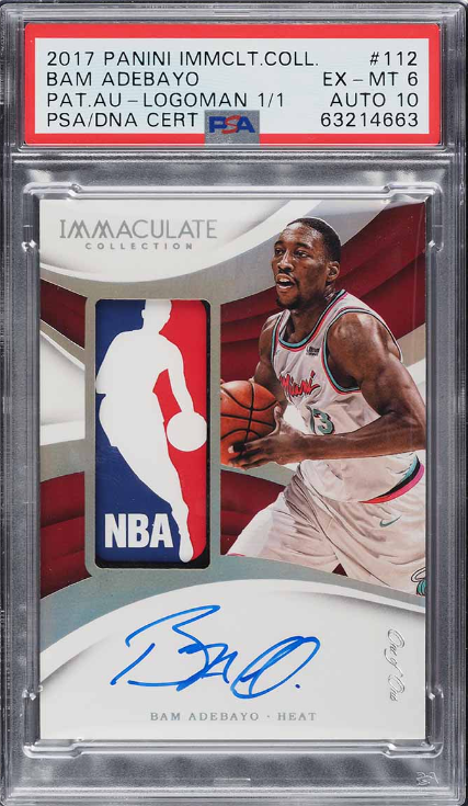 2017 Immaculate Collection Bam Adebayo Rc Logoman Patch Auto