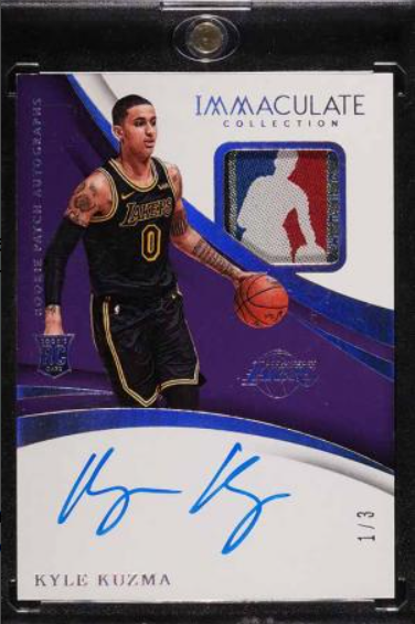 2017 Immaculate Collection Tags Kyle Kuzma Rookie Auto Logoman Patch