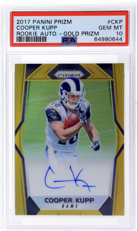 2017 Panini GOLD Prizm Cooper Kupp Rams RC Rookie AUTO /10 PSA 10