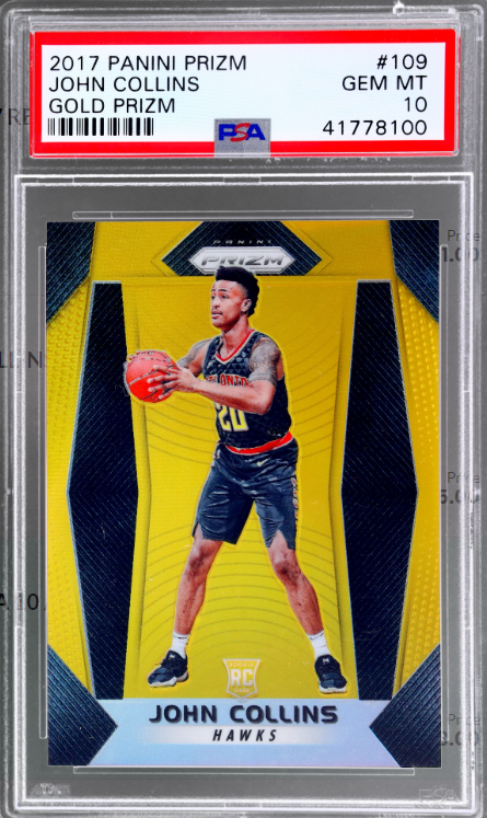 2017 Panini Prizm Gold Prizm John Collins Rookie Auto