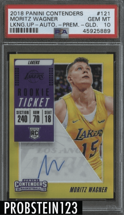 2018-19 Contenders Gold Rookie Ticket Moritz Wagner RC AUTO 