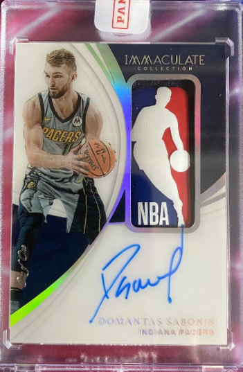 2018-19 Domantas Sabonis Immaculate First GU Logoman Patch Auto Really 1/1