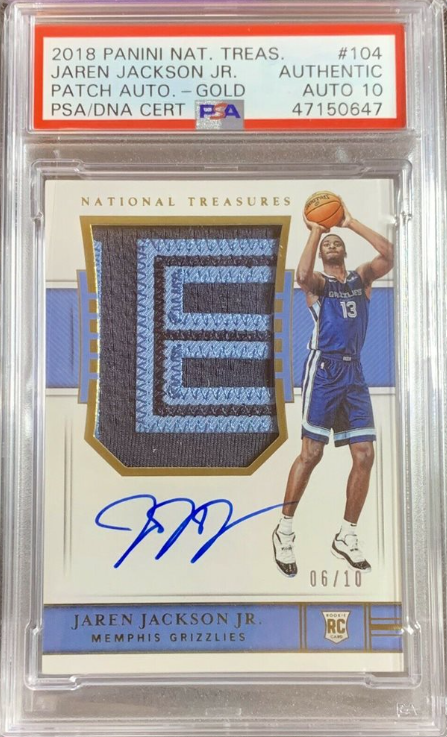 2018-19 National Treasures Jaren Jackson Jr Rookie RC