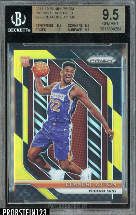 2018-19 Panini Black Gold Prizm DeAndre Ayton RC Rookie 