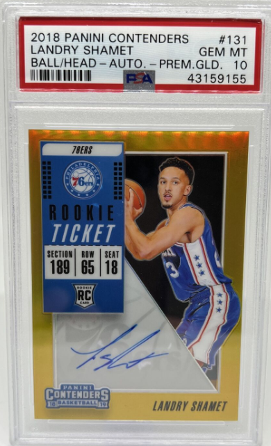 2018-19 Panini Contenders Landry Shamet Rc Auto Gold