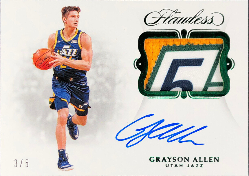 2018-19 Panini Flawless Grayson Allen Green RPA RC Color Match