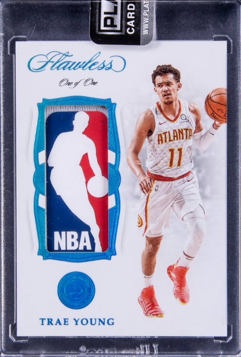 2018-19 Panini Flawless Logoman Trae Young Rookie Card 