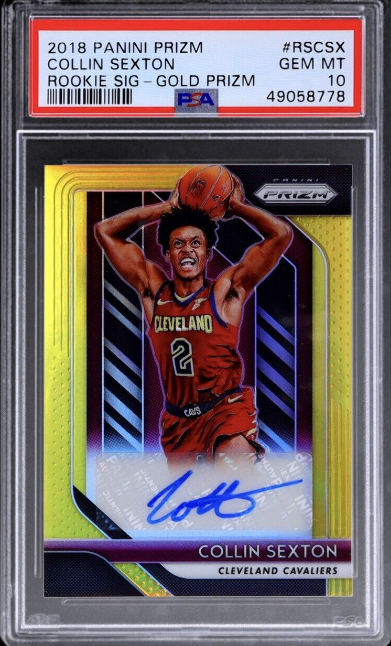 2018-19 Panini Prizm Prizm Gold Collin Sexton Rc Auto 