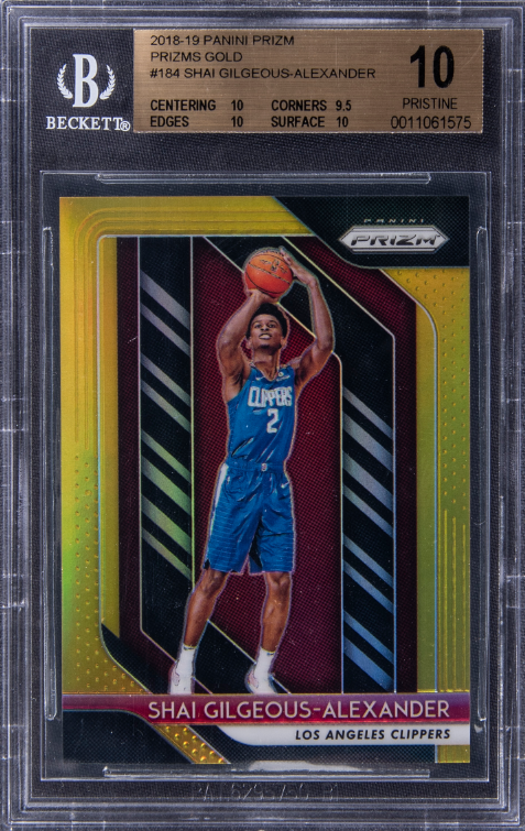 2018-19 Panini Prizm Prizms Gold Shai Gilgeous-Alexander Rookie Card 