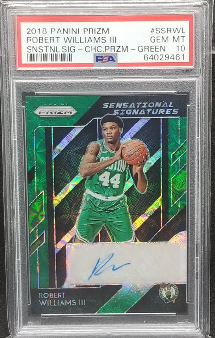 2018-19 Robert Williams III Prizm Choice Sensational Signatures Green Scope Rc Auto