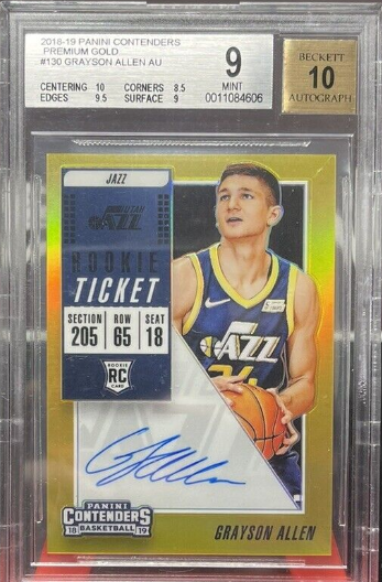 2018-2019 Panini Contenders Gold Grayson Allen Auto