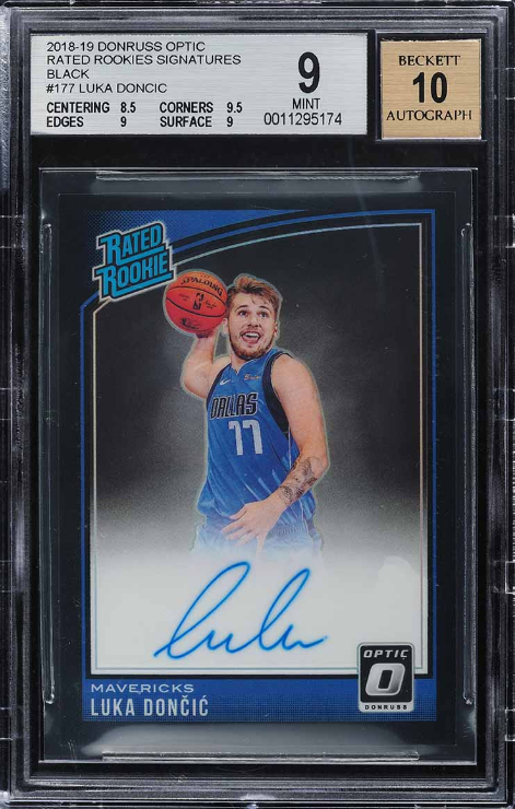 2018 Donruss Optic Black Luka Doncic ROOKIE AUTO 1/1