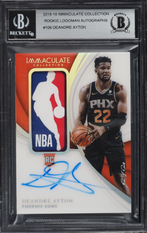 2018 Immaculate Collection DeAndre Ayton RC LOGOMAN PATCH AUTO