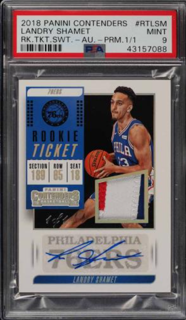 2018 Panini Contenders Landry Shamet Rookie Rc Auto Patch 1/1