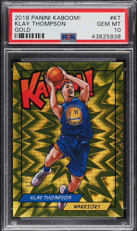 2018 Panini Kaboom! Gold Klay Thompson Rookie Card