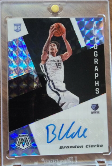 2019-20 Brandon Clarke Mosaic Black Rookie Rc 1/1 One-Of-One Autograph Grizzlies