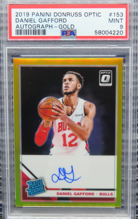 2019-20 Donruss Optic Daniel Gafford Gold Rated Rookie Auto RC