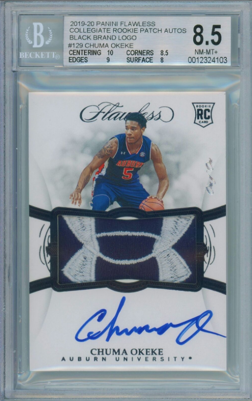 2019-20 Flawless Collegiate Chuma Okeke Rookie Patch Autograph Rc