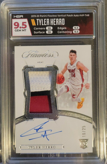 2019-20 Flawless Vertical Patch Tyler Herro Rpa Rookie