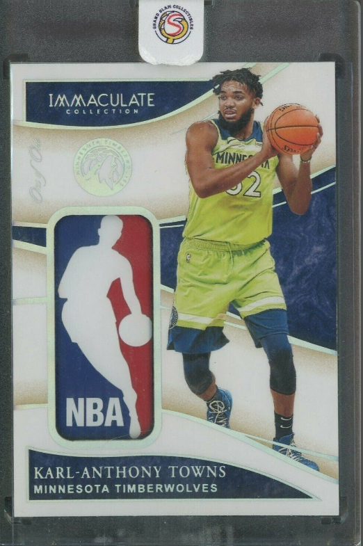 2019-20 Immaculate Karl Anthony-Towns NBA LOGOMAN GU Patch Timberwolves